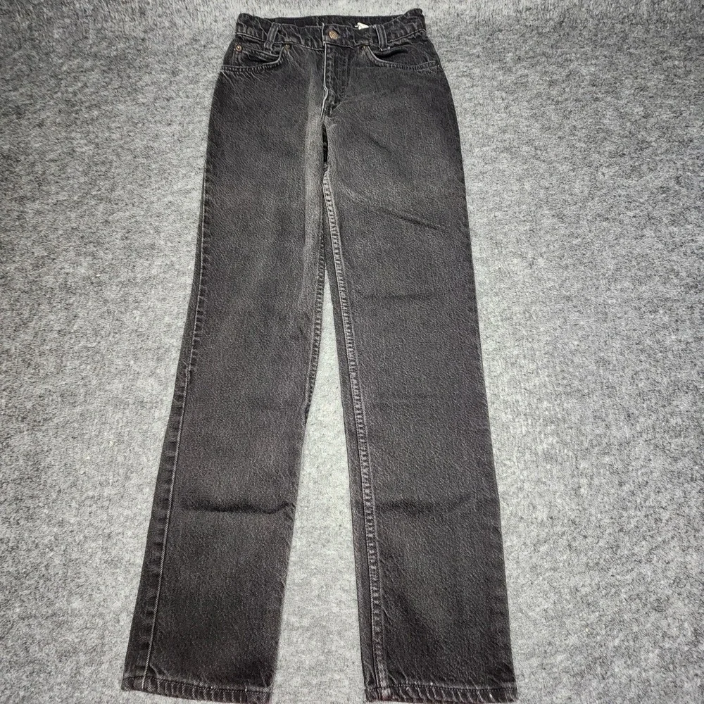 Levis Vintage 506 Black Wash Straight Orange Tab Student Jeans 27x28 90s USA